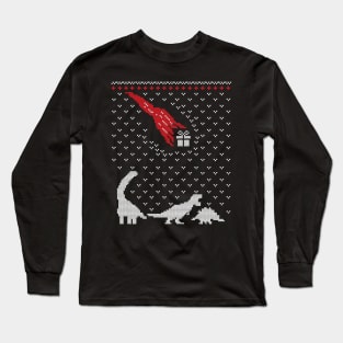 The Last Christmas Gift - Ugly Christmas Sweater Dinosaur Lover Gift Long Sleeve T-Shirt